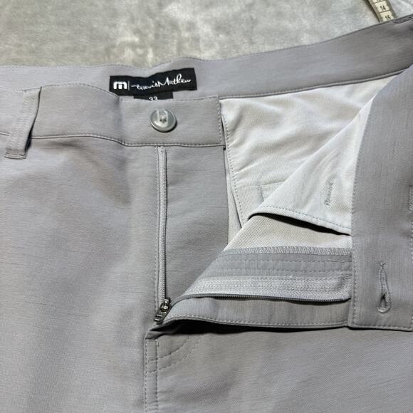 Travis Mathew Shorts Mens 33 Heather Gray Golf Chino Performance Stretch Blend - Picture 8 of 12